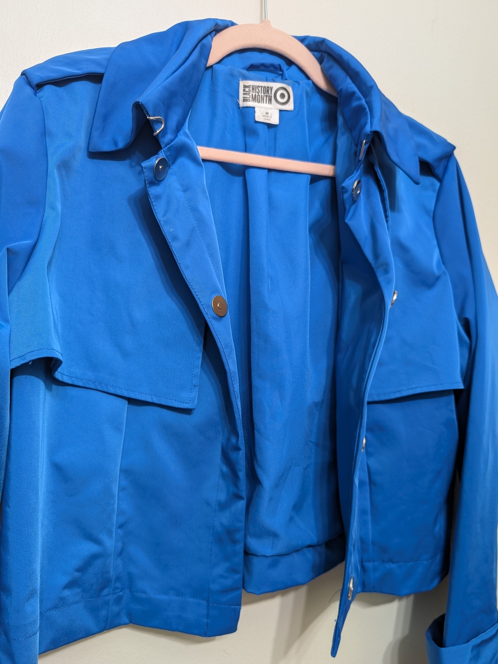 Women's Blue Lightweight Trench Jacket